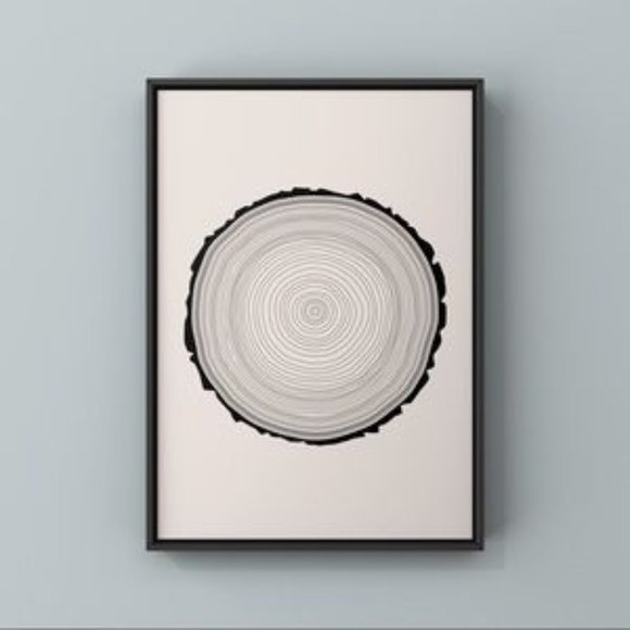 Tree trunk slice Contemporary Graphic Art Print - Picture 3 of 3